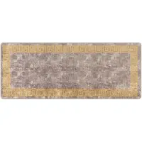 vidaXL Teppichläufer MARSA Grau 80 x 200 cm Polyester und PVC