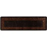 vidaXL Teppichläufer MARSA Schwarz 100 x 300 cm Polyester und PVC