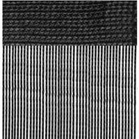 Bestlivings Fadengardine 56 x 185 cm, Fadenvorhang für Wohnwagen Schwarz plus Gardinenstange