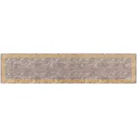 vidaXL Teppichläufer MARSA Grau 100 x 450 cm Polyester und PVC