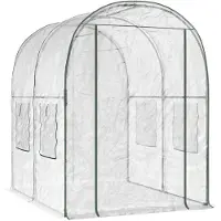 vidaXL Gewächshaus mit Rahmen 160 x 200 x 192,5 cm PVC Transparent