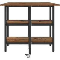 vidaXL Esstisch 122 x 80 x 76,5 cm Holzwerkstoff Altholz Rechtwinklig