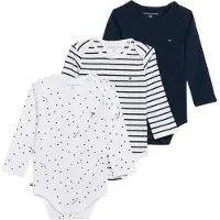Tommy Hilfiger Geschenkbox - Body l/ä - 3er-Pack - Dark Nacht Na - - 1 Jahr (80) - Body L/Ä