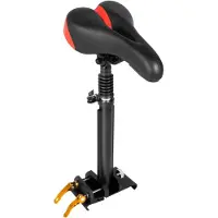 StarTech.com E-Scooter/E-Roller Sattel - Klappbarer Sitz - Höhenverstellbar 40–60 cm - Universell passend - Rot & Schwarz