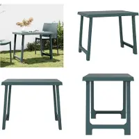 vidaXL Campingtisch Grün 79x56x64 cm PP Holzoptik - Campingtisch - Campingtische - Couchtisch - Gartentisch