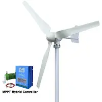 StarTech.com Windgenerator - SM3-5000 Horizontal - 5000 W - 24 V Hybrid-Laderegler - 3 Rotorblätter - Anlauf bei 2 m/s - Geräuscharm - Weiß