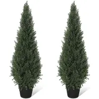 StarTech.com Künstlicher Zedernbaum 2er-Set - Bodenpflanze im Topf - Höhe 150 cm - PE-Material - Naturgetreue Optik - Für Innenbereich