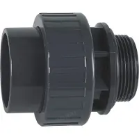 Markenlos Plimat PVC Klebefitting 50 mm T-Stück-Bogen Rohr Ecke Kappe Schraubverbindung mit O-Ring - 2 Zoll