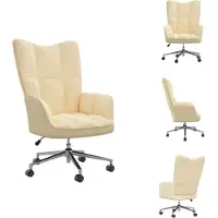 vidaXL Relaxsessel Cremeweiß Samt - Sessel
