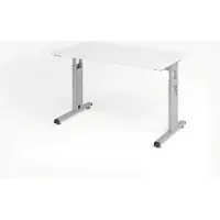Hjh OFFICE PRO MEGA 612 S - h?henverstellbar 120 x 67 Wei?/Silber