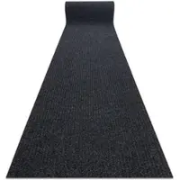 Rugsx Läufer- Türmatte rutschfest GIN 2057 Draußen, Drinnen Liverpool Anthrazit 80 cm 80x540 cm