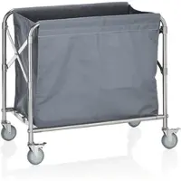 WAS Germany - Wäschewagen, klappbar, 1 Wäschesack, 81,5 x 51,5 x 86 cm, Edelstahl/Nylon