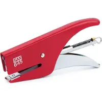 SAX Heftzange Design 645, 0-645-03, aus Metall, rot, offene und geschlossene Heftung, Heftleistung bis 20 Blatt
