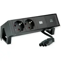 Bachmann DESK2 2xSchutzkontakt USB C, USB Charger 30W 0,2m GST18 Schwarz