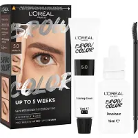 L'Oréal Paris Professionelles Augenbrauenfärbe-Set, Brünett 5.0, für Perfekt Definierte Brauen