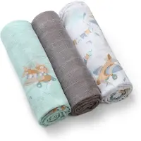 Babyono Plane 70x70 Cm Bio-musselin 3 Einheiten