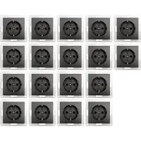 McPower Schutzkontakt-Steckdose Flair 250V/16A Einsteckschutz 18er-Pack