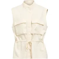 Object Damen Jacken Objkadie Lo Waistcoat 145 - Beige - Größe 38