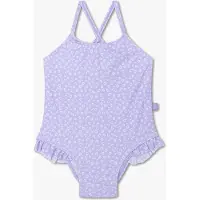 Swim Essentials Badeanzug, Lila Leopard, 134-140