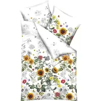 Kaeppel Bettwäsche Sonnenblumen" gelb-grün 1x 135x200 cm + 1x 80x80 cm"