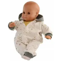 Donic Schildkröt Schildkröt Puppe Schlummerle 32 cm mit Malhaar und braunen Schlafaugen, Overall weiß/blau
