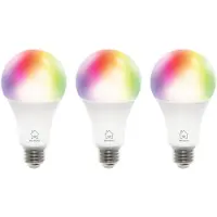 Deltaco Smart - LED light bulb - shape: A60 - E27 - 9 W - RGB/warm white/cold white light - 2700-6500 K - white (pack of 3)