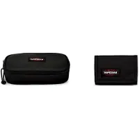 Markenlos Geldbörse, Federmäppchen, Uni, Schwarz, Nylon, Casual, 22 cm, 92 cm, Reißverschluss, Bundle mit Federmäppchen, 92 cm