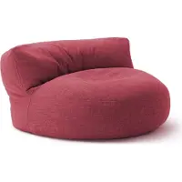 DS Produkte Lumaland Interior Line Sitzsack-Lounge - Rundes Sitzsack-Sofa - 320l Füllung, 90 x 50 cm - Rot EPS Perlen Beanbag Lounge Sitz Chillout Sessel Lehne