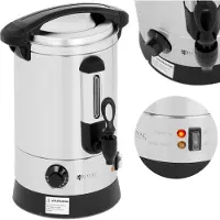 Royal Catering Doppelwandiger Stahl-Wassererhitzer 6.5L 1500W