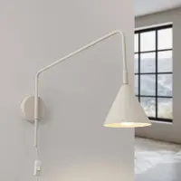 Sollux LYS Wandlampe, beige, Ø 14 cm, Metall, Stecker, E14 - , LYS, Beige, für Wohnzimmer, Metall, Skandinavisch