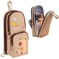 Markenlos Capybara Federmäppchen mit mehreren Lagen, Federmäppchen, Federmäppchen mit Reißverschluss für Teenager, Schul-Federmäppchen, Geschenk zum Schuljahresbeginn
