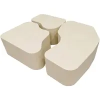 Endorphin.es Nordland Couchtisch, 3-teilig, MDF, Beige