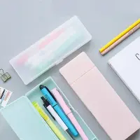 Markenlos 1 Stück Kunststoff-Federmäppchen, Stifteablage, Stiftehalter, Organizer, Federmäppchen für Schüler (weiß, groß)