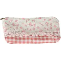 Markenlos Federmäppchen, Federmäppchen aus Cord, unverzichtbar für Schüler, kann auch als Kosmetiktasche verwendet werden, ideales Geschenk (rosa)