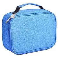 Markenlos Multifunktionales Federmäppchen mit Reißverschluss und 72 Fächern, blau