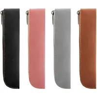 Markenlos 4 Retro-Federmäppchen aus Kunstleder, modisch und schlicht, tragbar, Schulbedarf für Schüler