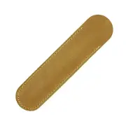 Markenlos Lederetui, Stifthalter, Fach für einen Füllfederhalter, handgefertigt, weicher Stiftschutz, 1 Stück (15 cm x 3,5 cm, khaki)