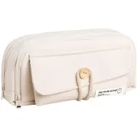 Markenlos Federmäppchen für Mädchen, Federmäppchen für Teenager, Federmäppchen für Schule und Büro, beige
