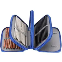 Markenlos Federmäppchen mit 72 Taschen, 4 Fächern, großem Fassungsvermögen, für Teenager, Oxford-Federmäppchen, mit Reißverschluss, Federmäppchen, Federmäppchen für Büro und Schule