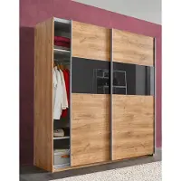 Wimex Schwebetürenschrank Kleiderschrank Bramfeld plankeneiche / grauglas 180cm