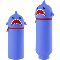 Markenlos Weiches Silikon-Federmäppchen mit Cartoon-Motiv, zum Aufstellen, Tier-Stifthalter, niedliche Schulsachen, Federmäppchen, Stiftetasche