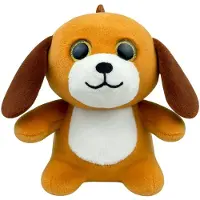 Landahl & Baumann Kuscheltier Hund 14 cm braun mit Glitzeraugen – Weiches Plüschtier Stofftier