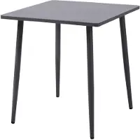Freital Handels GmbH Bistrotisch 70 x 72 x 70 cm Aluminium Holzoptik Grau