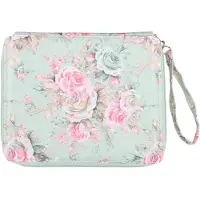 Markenlos Federmäppchen mit 120 Fächern für Buntstifte, inklusive Fächern und einem Stifthalter für Aquarellstifte (rosa).
