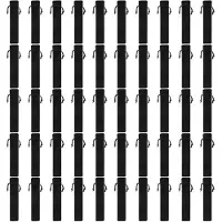 Markenlos 50 schwarze Samt-Federmäppchen, inklusive eines Halters für einen Stift.
