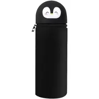 Markenlos 2-in-1 Kawaii Pinguin-Federmäppchen, Silikon-Federmäppchen für Jungen und Mädchen, Federmäppchen für die Schule