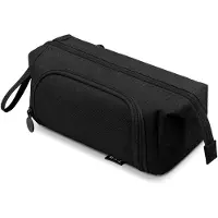 Markenlos Großzügiges Federmäppchen mit mehreren Fächern, Federmäppchen, Schul-Federmäppchen für Teenager/Erwachsene, für Schule, Büro, Jungen, Mädchen, Lehrer, Geschenk - Schwarz
