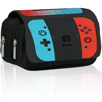 Markenlos Federmäppchen mit 3 Fächern, Gamepad-Design, großem Fassungsvermögen, Klappdeckel, Reißverschluss, für Kinder, Schüler, Schule und Büro