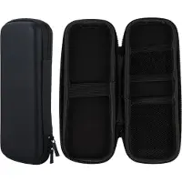 Markenlos Federmäppchen, Hartschalenetui, wasserdichtes Etui mit Fächern, Kosmetiktasche für Jungen und Mädchen, Schrein und Bürobedarf, schwarz