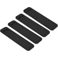 Markenlos Etui für Filzstifte, 4-teilig, Stiftetui, Kugelschreiberetui, Filzstiftetui, Mini-Schutzetui, Halter, schwarz